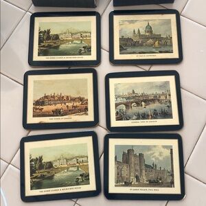 Vintage Brooks brothers est 1818 Old  London Views coasters